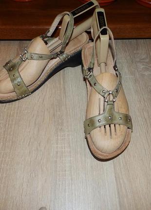 Сандалии , босоножки karyoka real leather light green sandals1 фото