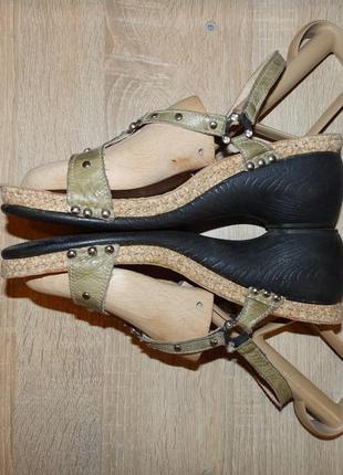 Сандалии , босоножки karyoka real leather light green sandals3 фото