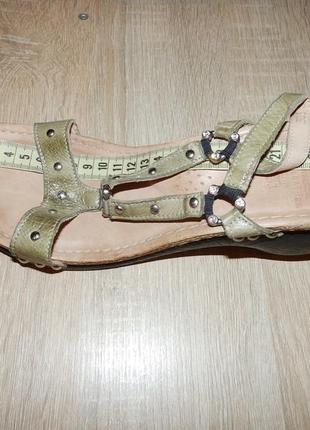 Сандалии , босоножки karyoka real leather light green sandals6 фото