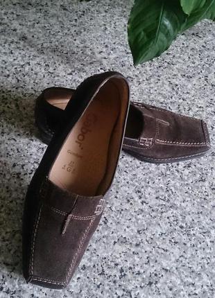 Замшевые туфли / мокасины коричневого ( шоколадного ) цвета gabor comfort6 фото