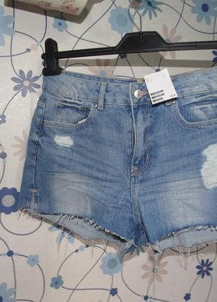 Короткие джинсовые шорты h&m