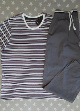 Мужская пижама домашний костюм хлопок livergy германия, футболка штаны6 фото