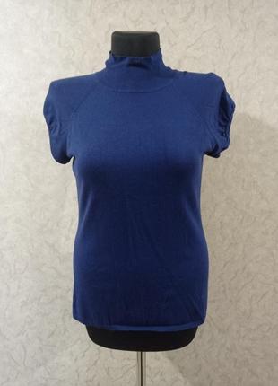 Гольф с коротким рукавом, вискоза, цвет сине-фиолетовый, размер л-хл