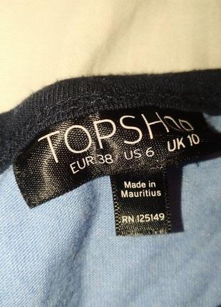 Топ topshop, футболка, голубая футболка, голуба футболка2 фото