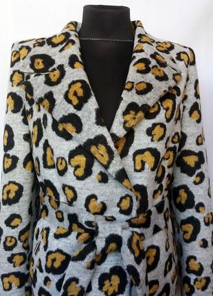 Суперцена. стильное пальто. леопард. новое, р. 40-462 фото