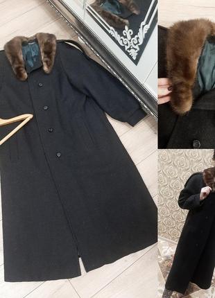 Пальто с норковым воротником