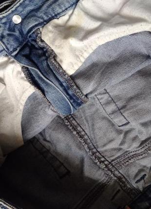 10-12 only голубые прямые рваные джинсы слим деним с потертостями8 фото