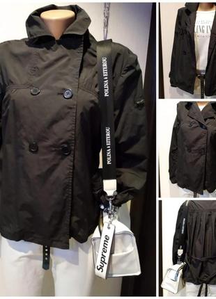 Свободная черная лёгкая куртка пиджак жакет ветровка