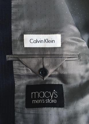 Шерстяной черный мужской пиджак calvin klein оригинал чоловічий чорний піджак2 фото