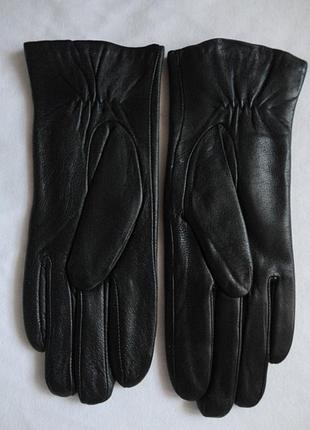 Кожаные перчатки подкладка плюш