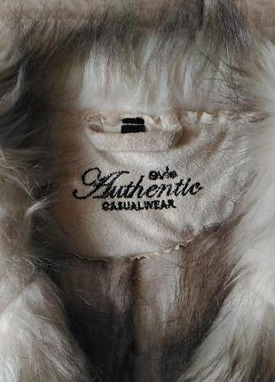 Хутряна жилетка authentic casual wear, штучний замш і хутро розмір m l9 фото