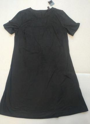 Чёрное под замш платье esmara