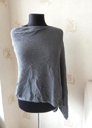 Моделирующая накидка трансформер, сетка, шарф, ассиметрия