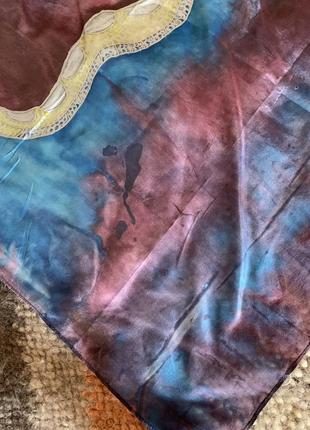 Платок шарф шелковый батік батик хустинки шовкові шарфи3 фото
