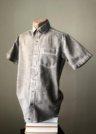 Maddison weekend теніска льон екрю беж варенка лляна сіра базова сорочка з коротким рукавом