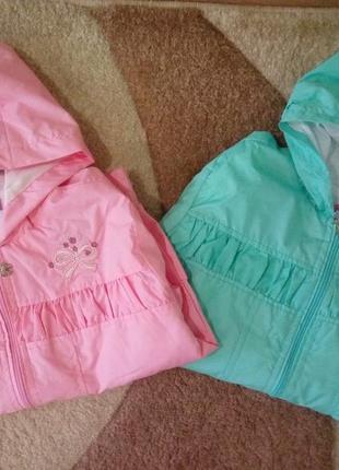 Куртки ветровки для девочек на х/б подкладке, размеры 1102 фото
