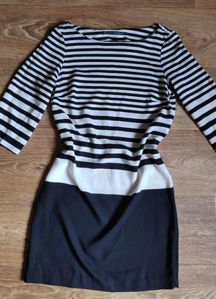 Плаття в смужку чорно-біле 🔥zara🔥 чорно-біле1 фото