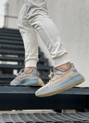 Классные мужские кроссовки adidas yeezy boost 350 серые с бежевым унисекс 36-45 р.9 фото