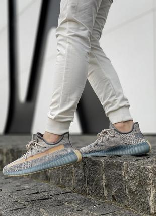 Классные мужские кроссовки adidas yeezy boost 350 серые с бежевым унисекс 36-45 р.10 фото