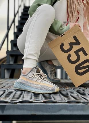 Классные мужские кроссовки adidas yeezy boost 350 серые с бежевым унисекс 36-45 р.6 фото