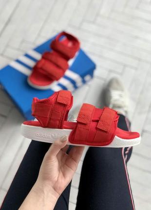 Adidas adilette sandals red босоніжки сандалии сандалі боссоножки1 фото
