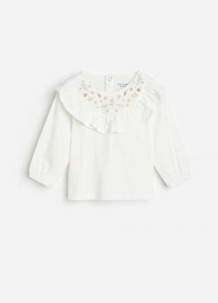 Хлопковая нарядная блуза туника кофта 80 см