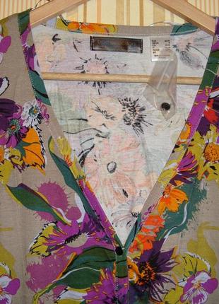 Трикотажный кардиган в цветочный рисунок3 фото
