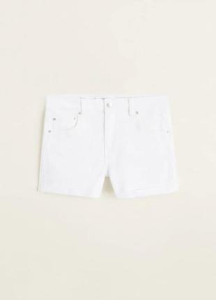 Джинсовые шорты, джинсові шорти білі, белые шортики, 34, mango5 фото