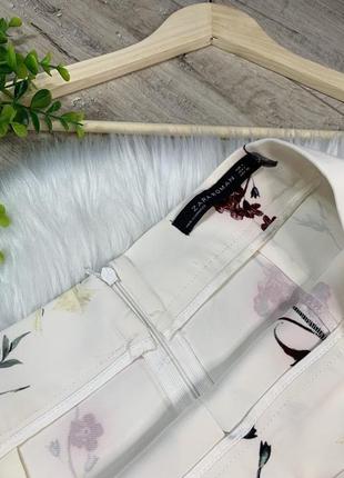 Юбка zara с цветочным принтом а-силуэта6 фото