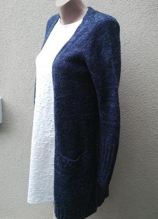Кардиган ,кофта вязаная,длинная,теплая,без застежки с накладными карманами,vero moda2 фото
