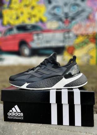 Круті чоловічі бігові кросівки adidas x9000l4 чорні