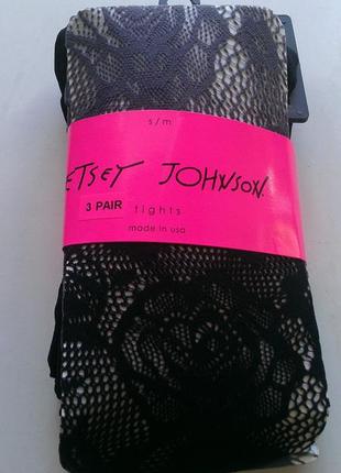 Ажурні колготки betsey johnson, набір з трьох