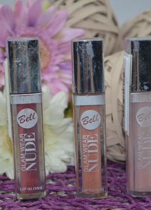 Блеск для губ кремовый bell glam wear nude lip gloss