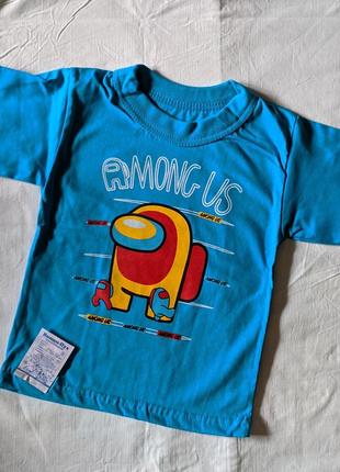Дитяча футболка амонг ас among us. різні кольори і розміри1 фото