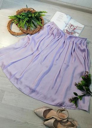 Спідниця плісировка плісе бузкова міді