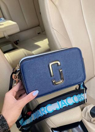 Marc jacobs snapshot blue женская сумка марк якобс синяя