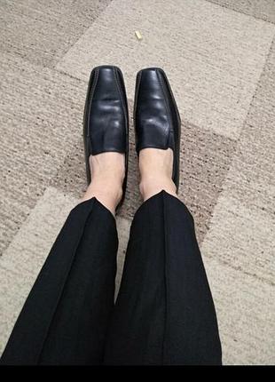 Кожаные супер удобные туфли лоферы