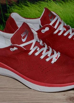 Кросівки червоні натуральна замша і підкладка с83 якість люкс розмір 37