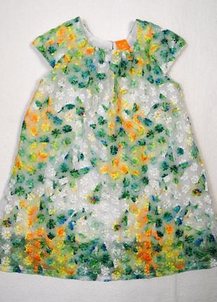 Фирменное красивое нарядное платье плаття сукня pusblu на девочку 2 3 года