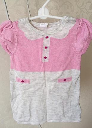 Тепле плаття для дівчинки з коротким рукавом 74р h&m