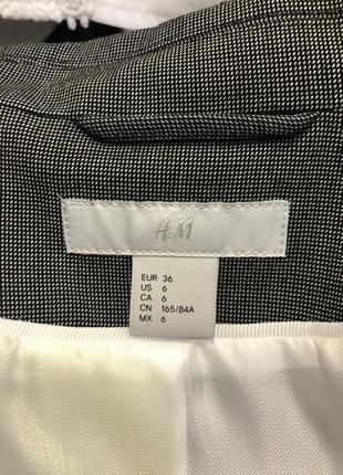 H&m. vietnam. сірий, в дрібну чорну клітинку піджак3 фото