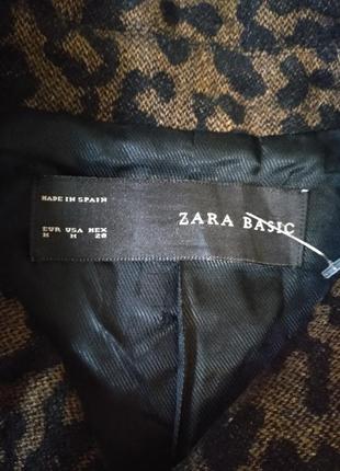 Шерстяное пальто от zara двубортное пальто кокон4 фото