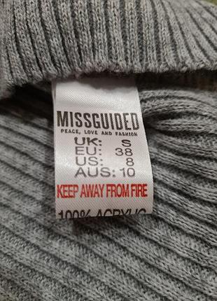 Платье силуэтное в рубчик под горло missguided5 фото
