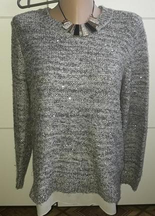 Нарядная, теплая блуза с паетками, распродажа!