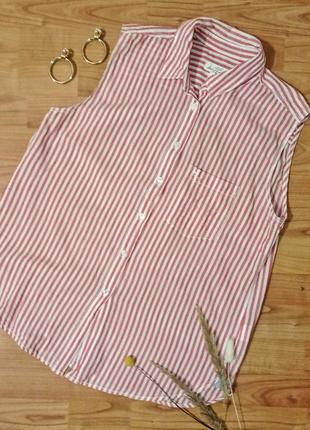 Літня сорочка без рукавів, безрукавка, сорочка в морському стилі