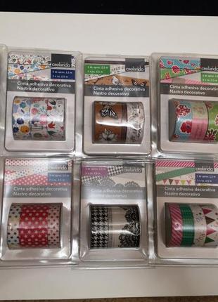 Паперовий скотч декоративний клейка стрічка для пакування подарунків