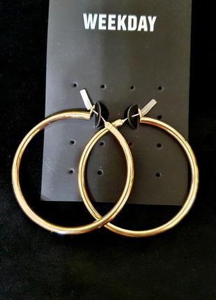 Серьги кольца 5 см, крупные сережки asos