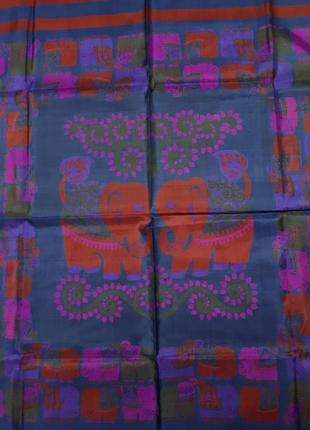 Новый шелковый платок со слонами тайланд