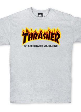 Футболка thrasher skateboard magazine  fire