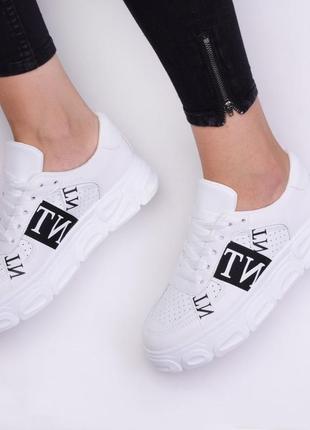 Стильные белые кроссовки кеды на платформе толстой подошве модные кроссы2 фото